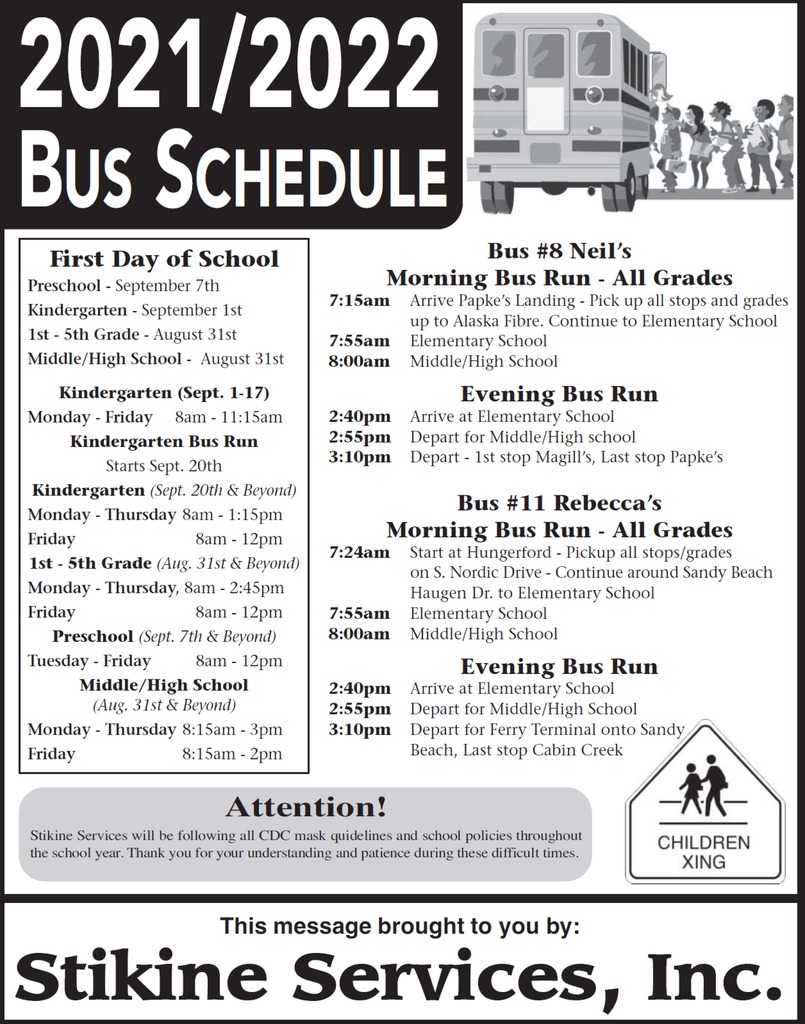 Bus Schedule 2021
